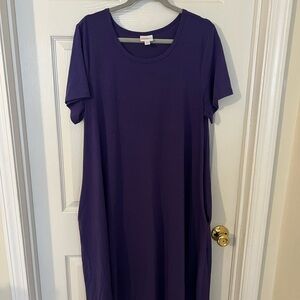 LuLaRoe Jessie Deep Purple T-Shirt Dress